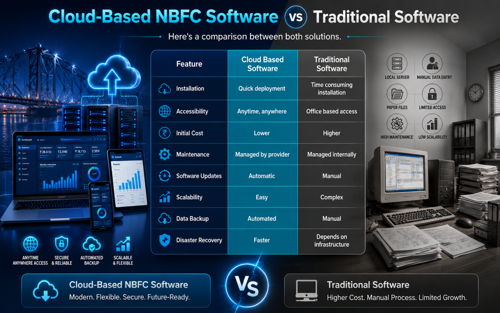 Cloud-Based NBFC Software vs Traditional Software